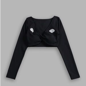 WOLF HEAD HARLEY-DAVIDSON TWIST ENERGY TOP IN BLACK